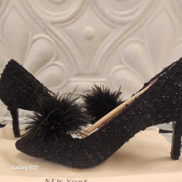 Kate Spade Black "Marabou" Heels. NIB. Size Various - Picture 6 of 14